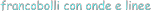 francobolli con onde e linee